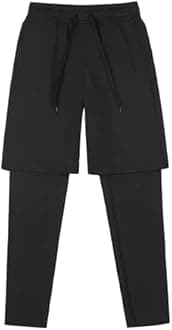 DANI CHINS Boys 2 in 1 Athletic Active Leggings Sports Running Quick Dry Breathable Compression Pants