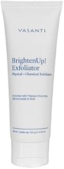 Vasanti Brighten Up! Enzymatic Face Rejuvenator – 4.23 Oz Powerful Scrub Brightens, Exfoliates and Cleanses Gently with Instant Results for Soft, Smooth and Radiant Skin – Enriched with Papaya, Professional Microcrystals and Aloe - 100% Paraben Free, 100% Vegan, 99% Natural – Get Bright, Beautiful Skin Instantly!