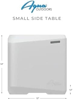 Aqua Outdoors - Small Side Table - for Inside Pool, Sun Shelf & Patio Surfaces - Designed for Shallow Shelves Up to 10” - Compatible with All Pool Types - Poolside & Sun Deck Tanning - Gray Granite