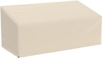 Waterproof Outdoor Sofa Cover, Heavy Duty Outdoor Couch Cover, Large Lawn Patio Furniture Covers with Adjustable Cord Lock 600D Oxford Cloth (Khaki, 79"W x 38"D x 35"H-1Pack)