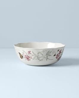 Lenox Butterfly Meadow Serving Bowl, White Body -