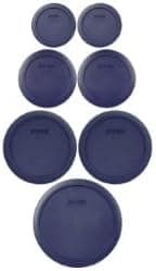 Pyrex 7202-PC, 7200-PC, 7201-PC, 7402-PC Dark Blue 7pc Storage Lid Set