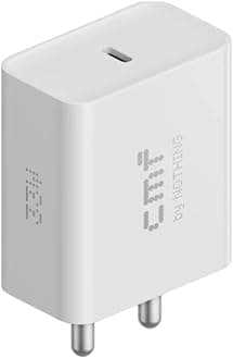 BLACKSHEEP CMF 33W Type-C Power Fast Charger Adapter for CMF Phone 1 | Nothing Phone 2a Plus | Phone 2a | Phone 2, Phone 1 | 33-watt Quick Charge 3A Wall Android Charging Adaptor for - White