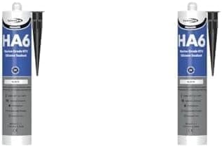 Bond It BDHA6BL HA6 Marine Silicone, 310ml, Black (Pack of 2)