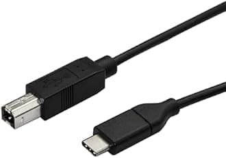 StarTech.com USB2CB3M USB C to USB B Printer Cable, 10' / 3m