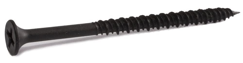 6 x 1 1/4 Phillips Bugle Hi-Low Drywall Screws Black Phosphate - Carton (8000)