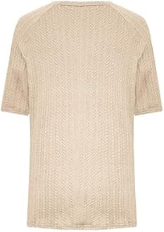 Women Summer Tops y2k Casual Solid Round Neck Pullover Loose Fashion Short Sleeve Elegant Dressy Business Tunic Blouse Print