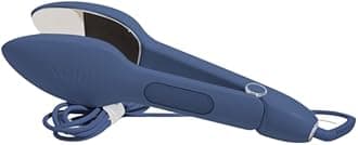 Nori Press, Compact Iron & Steamer for Clothes, Removes Wrinkles, Hand-Held Device, Portable for Travel, Easy to Use, 6 Fabric Settings (Navy)
