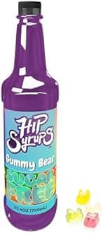 Hip Syrups - Gummy Bear Sugar Free Syrup Designed for Water Flavor, Bubble Tea, Boba Tea, Cocktails, Gummy Bear Flavoring, Water Enhancer, Drink Mix for Ice Tea, Lemonade & More, Zero Calorie Flavoring, Keto Friendly, Sugar Free
