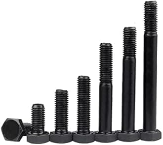 M12 Hex Bolt, 12.9 Grade High Tensile Alloy Steel, Outer Hexagonal Screws for Machinery Industry Fastener, (Partial Threaded) M12×80mm,3 pcs