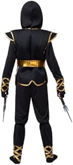 Spooktacular Creations Halloween Golden Ninja fighter costume for kids Toddlers Boys, Fancy Dress for Christmas, Carnival