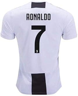 woopme Men Polyester Regular Fit® Ronaldo Jersey Juvent S Club Football Jersey Home Half Sleeve Sports Jersey (XX-Large) Multicolour