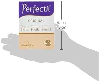 Perfectil Original Beauty Supplement for Hair Skin and Nails, One-A-Day Formula, 90 Unflavoured Tablets, 90-Day Supply, by Vitabiotics (Pack of 3)