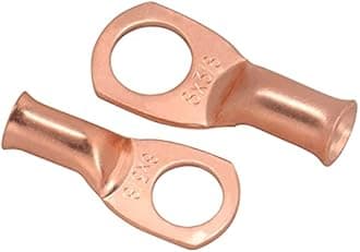 6pcs 8 Awg - 3/8" (M10) Sanuke Wire Lugs Ring Terminal Connectors Ends Heavy Duty for Battery Cable Lug Wire Electrical Eyelets with 3:1 Dual Wall Adhesive Heat Shrink