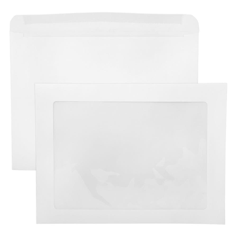 9 x 12 Full Face Window Envelopes | Bright White | 28lb. Text | 50 Qty