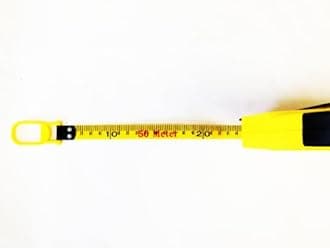 The Perfect Measuring Tape Company - Surveyor's Tape Measure - Rewinding and Compact - Dual Sided - 165' (feet) / 50m (Meter)