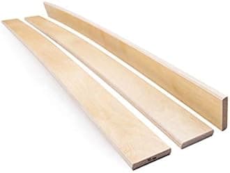 Pack of 10 pcs 5 cm wide Birch Wood Sprung Bed Base Replacement Slats Single Double (770 mm Long)