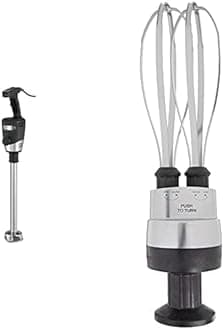 Bundle of Waring Commerical WSB60 Big Stix Heavy Duty Immersion Blender, + 10-Inch WSB2W Big Stix Immersion Blender Whisk Attachment