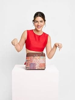 ZOUK Printed Vegan Leather Out Of Office Sling Bag With Adjustable Strap For Women's Girls