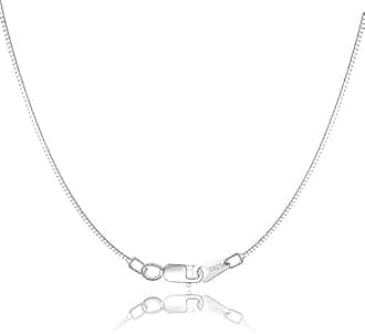 Jewlpire 925 Sterling Silver Chain 0.8mm Box Chain Lobster Claw Clasp - Italian Necklace Chain - Super Thin & Strong - Friendly Price & Quality 16/18/20/22/24 Inch