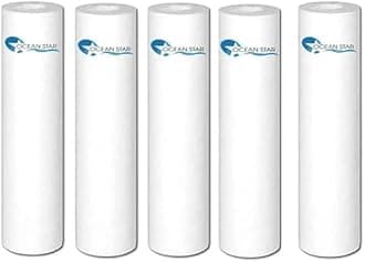 Ocean Star - Spun Filter Candle For Ro Water Purifiers Pack Of- (5), Ensuring Clean, Safe, And Pure Drinking Water, Filter Housing Of All Water Purifier, PP Spun Cartridge Pre Filter (White)