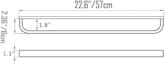 Aothpher 24 inch/60cm Wall Mounted Copper Bathroom Towel Bar Single Towel Rack, Rose Gold Polished