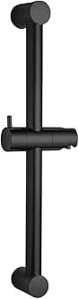 Shower Slide Bar 18 in Adjustable Installation Distance 12-17 in with 360° Adjustable Handheld Shower Head Holder for Bathroom, Screw Wall Mounted, Matte Black
