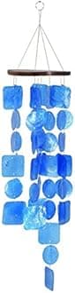 Deco 79Wood Capiz Wind Chim W-40316, 26"H/6"W