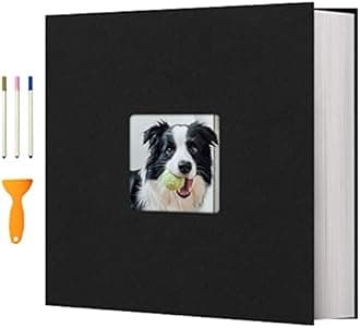 Photo Album Self Adhesive 13x12.6 inches for 600 Photos Magnetic Scrapbook 120 Pages