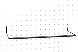 Paper Towel Holder for Pegboard, Extendable, Fit Any Standard Pegboard, Peg Board Organization Accessory Hook for Workshop, Garage, Kitchen, Laundry Room, Bathroom 2 Packs, Black (2 PCS)