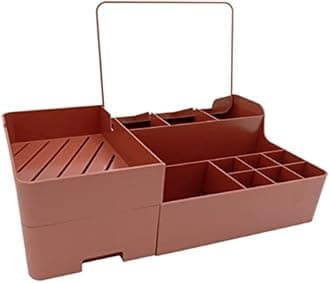 Makeup Bag - Large Capacity Plastic Cosmetic Organizer for Countertop & Dresser