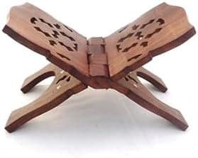 Santarms Wooden Foldable Holy Book Stand Holder – 10" Inch