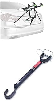 Allen Bike Rack + Adaptor Bar, Hitch Mount, Alloy Steel, Compatible with Trucks, SUVs, some Passenger Cars