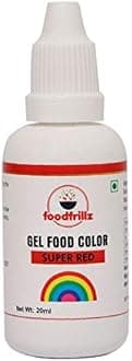 foodfrillz Super Red Gel Food Color for Food and Beverage - 20ml