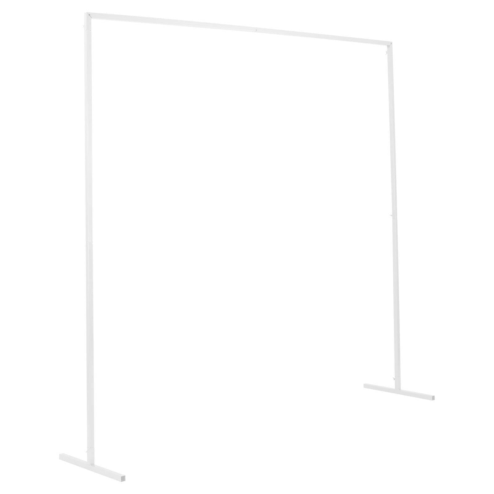 Rectangle Wedding Arch Stand 2x2M (6.6ft) Iron Rectangle Backdrop Stand Metal Garden Arch Arbour Climbing Plants Roses for Wedding Ceremony Party Decoration White