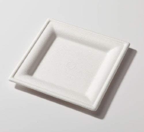 6" Biodegradable Square Plate Sugarcane (Pack of 50)