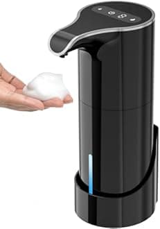YIKHOM Automatic Foaming Soap Dispenser, Touchless LED & Level Display 7 Volume Control, Auto Dish Touch-Free Rechargeable Sensor Soap Pump Dispenser