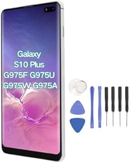 ​for S10 Plus G975F G975U G975W G975A 6.4inch LCD Screen Touch Assembly with Frame Original Size, Phone Digitizer Screen Replacement Kit
