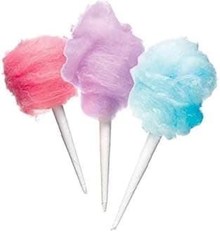 Cotton Candy Cones [100 Pack] - White Cotton Candy Sticks | Kraft Paper Cotton Candy Cone | Carnival Cotton Candy Machine Supplies for Floss Sugar Cotton Candy Maker Concession Essentials