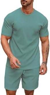 SMOWKLY Men's Premium Cotton Blend Pyjama Set || Stylish Round Neck T-Shirt and Shorts || Casual Night Suit Wear Set for Man