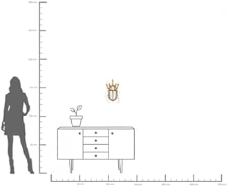 KARE Kare Authentic Beetle Mirror Wall Decoration W 10.8 x H 14.4 inches (27.5 x 36.5 cm)