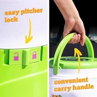 Taco Tuesday 1-Gallon AC/DC Frozen Margarita & Slush Blender with Easy-Pour-Flow Spout and Handle Use for Parties, Tailgating, and Camping, 12-Volt Power Inverter for Cars Included, Green