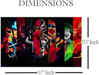 Laptop Skin Stickers Bubble-Free HD Quality Sticker for Laptops Upto 15.6" (Dustproof|Waterproof|Scratchproof|Reusable) - Superhero