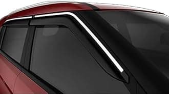CAR SAAZ Chrome Line Door Visor for BALENO (2019-2021) (Set of 4Pcs) | Rain Guard | Wind Deflector