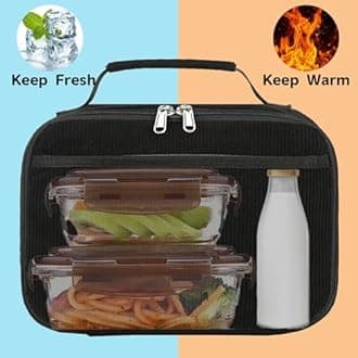 LEDAOU Lunch Bag Kids Insulated Lunch Box Girl Boy Insulated Reusable Lunch Bag for School Picnic Hiking Work