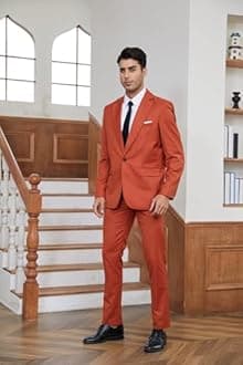 SHUZHXLZANGY Mens Suits Regular Fit 2 Piece Suit for Men Wedding Prom Business Formal Suit