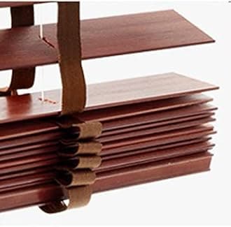 Sonakia Blackout Venetian Blinds, Real Wood Blinds for Windows, Indoor and Outdoor Horizontal Blinds, 60/70/80/90/100/110cm Wood Venetian Shades,WxH-140x235cm/55 * 92.5in