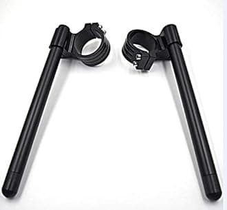 Motorcycle Clip ons Handlebar diameter 43mm 2 piece Split Clip-ons assembly with 7/8" Bars Adjustable handlebars Universal cafe Racer handlebars
