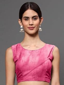 leeza store Women's Linen Tissue Silk Silver Zari Floral Motifs Jacquard Banarasi Saree With Blouse Piece