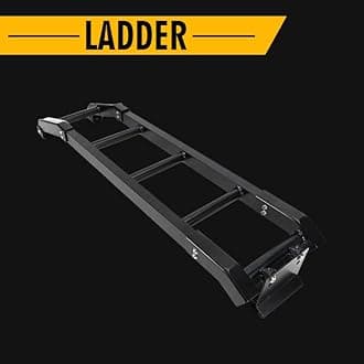 Areyourshop New Aluminum Car Rear Tail Door Ladder Climbing Fit For Suzuki Jimny 2019 2020 2021 2022+, Black, No Drilling Required